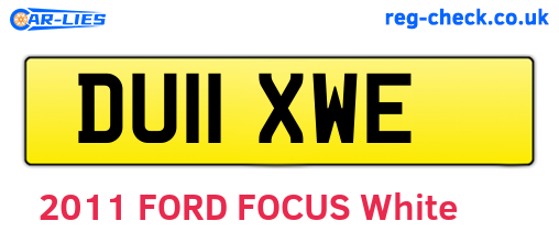DU11XWE are the vehicle registration plates.