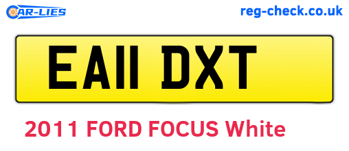 EA11DXT are the vehicle registration plates.