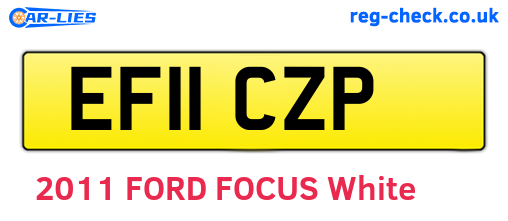 EF11CZP are the vehicle registration plates.