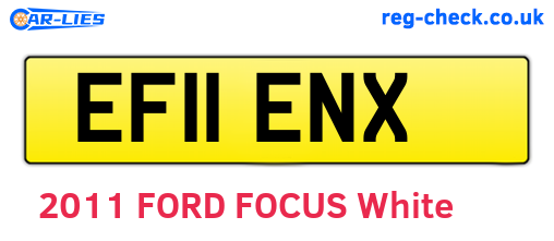EF11ENX are the vehicle registration plates.