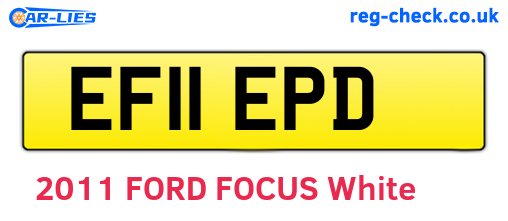 EF11EPD are the vehicle registration plates.