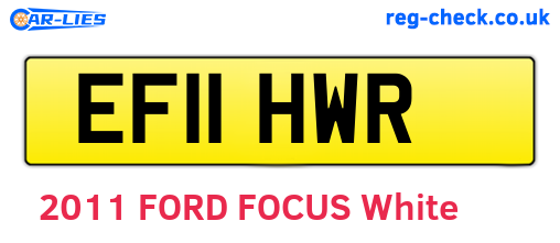 EF11HWR are the vehicle registration plates.