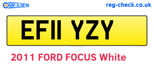 EF11YZY are the vehicle registration plates.