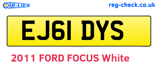 EJ61DYS are the vehicle registration plates.