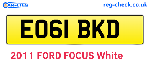 EO61BKD are the vehicle registration plates.