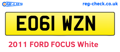 EO61WZN are the vehicle registration plates.