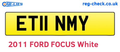 ET11NMY are the vehicle registration plates.