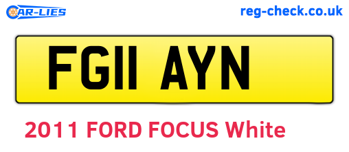 FG11AYN are the vehicle registration plates.