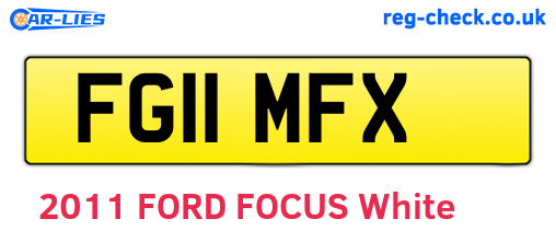 FG11MFX are the vehicle registration plates.