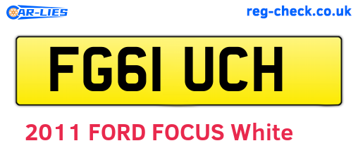 FG61UCH are the vehicle registration plates.