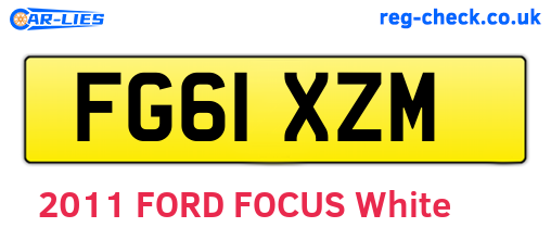 FG61XZM are the vehicle registration plates.