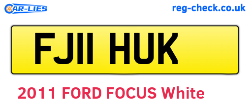 FJ11HUK are the vehicle registration plates.