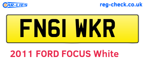 FN61WKR are the vehicle registration plates.