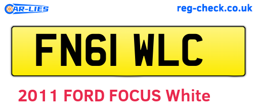 FN61WLC are the vehicle registration plates.