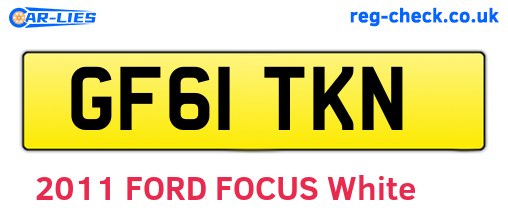 GF61TKN are the vehicle registration plates.