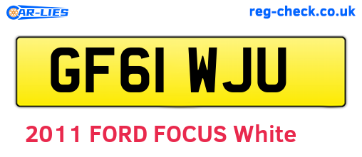 GF61WJU are the vehicle registration plates.