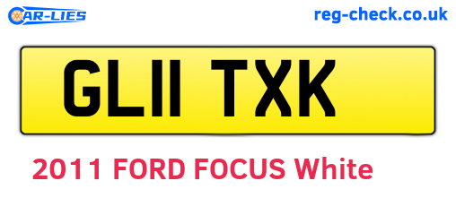 GL11TXK are the vehicle registration plates.