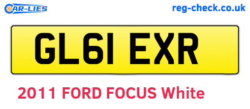 GL61EXR are the vehicle registration plates.
