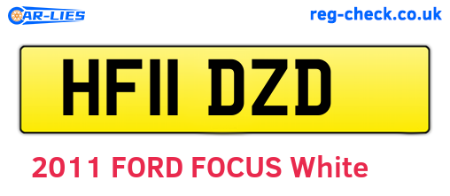 HF11DZD are the vehicle registration plates.