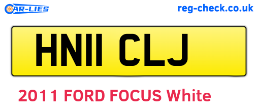 HN11CLJ are the vehicle registration plates.