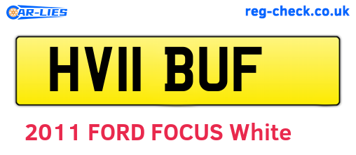 HV11BUF are the vehicle registration plates.