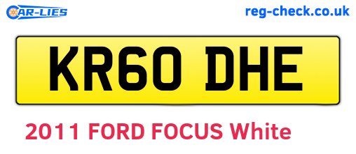 KR60DHE are the vehicle registration plates.