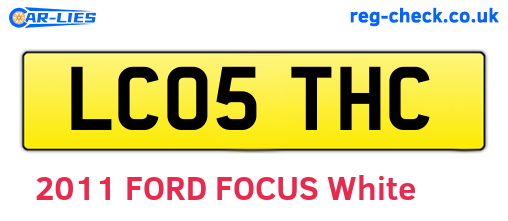 LC05THC are the vehicle registration plates.