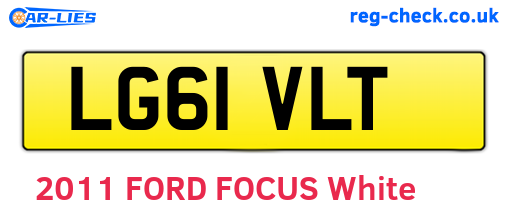 LG61VLT are the vehicle registration plates.