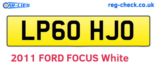 LP60HJO are the vehicle registration plates.