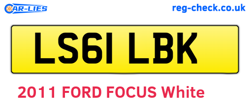 LS61LBK are the vehicle registration plates.