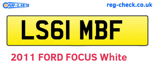 LS61MBF are the vehicle registration plates.