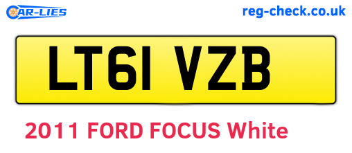 LT61VZB are the vehicle registration plates.