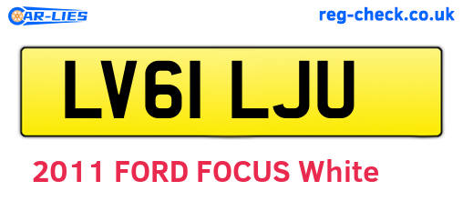 LV61LJU are the vehicle registration plates.