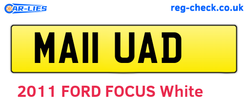 MA11UAD are the vehicle registration plates.