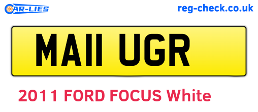 MA11UGR are the vehicle registration plates.