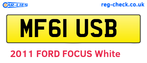 MF61USB are the vehicle registration plates.