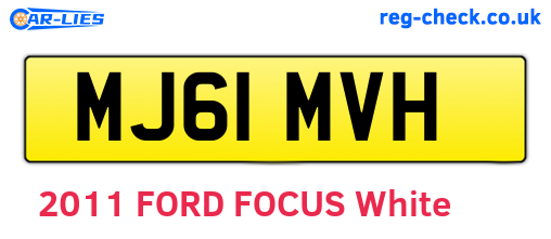 MJ61MVH are the vehicle registration plates.