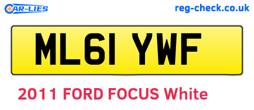 ML61YWF are the vehicle registration plates.