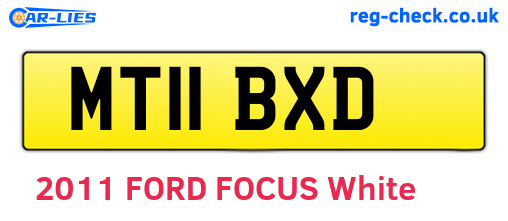MT11BXD are the vehicle registration plates.