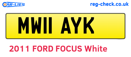 MW11AYK are the vehicle registration plates.