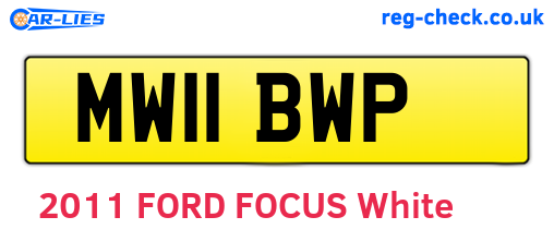 MW11BWP are the vehicle registration plates.