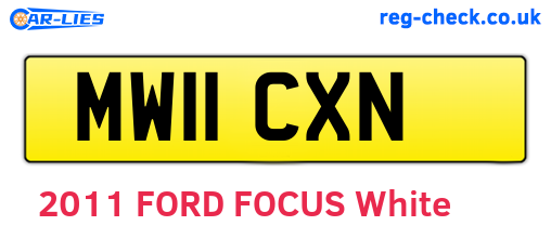 MW11CXN are the vehicle registration plates.