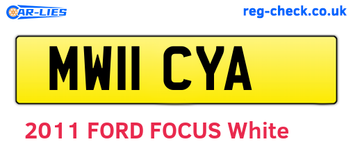 MW11CYA are the vehicle registration plates.