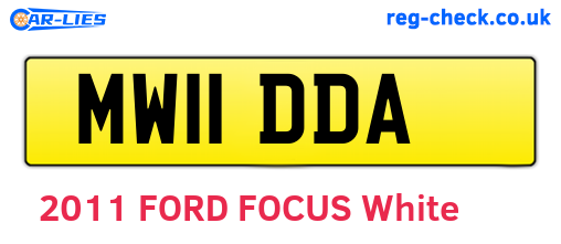 MW11DDA are the vehicle registration plates.