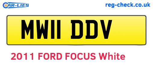 MW11DDV are the vehicle registration plates.