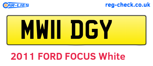 MW11DGY are the vehicle registration plates.