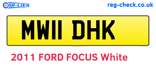 MW11DHK are the vehicle registration plates.