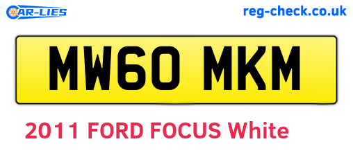 MW60MKM are the vehicle registration plates.