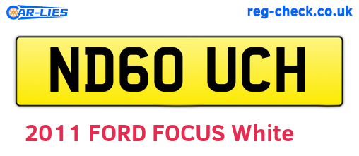 ND60UCH are the vehicle registration plates.