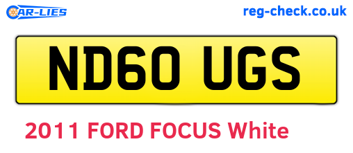 ND60UGS are the vehicle registration plates.